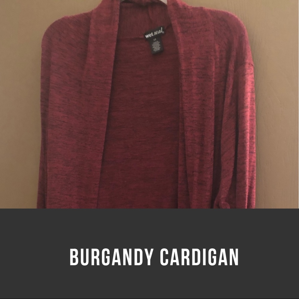 Burgundy thin cardigan